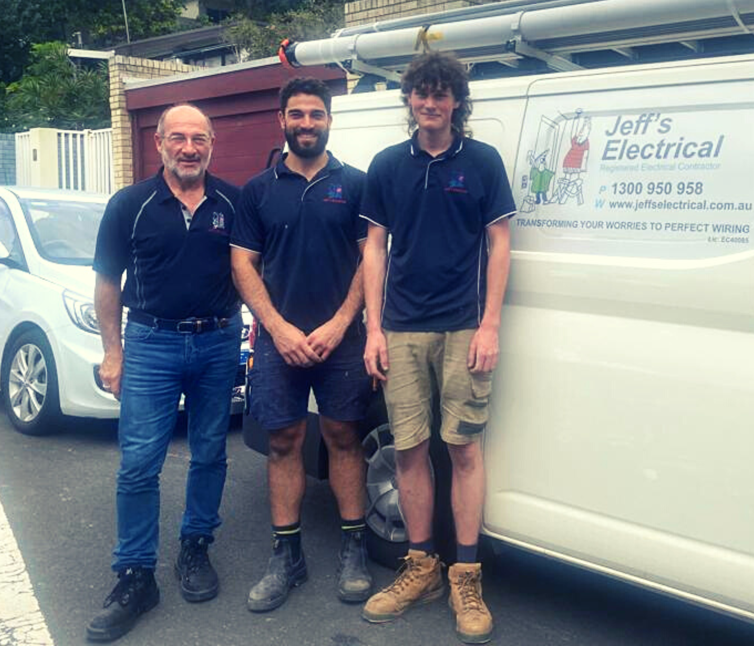 Jeff's Electrical Team in Sydney with their truck